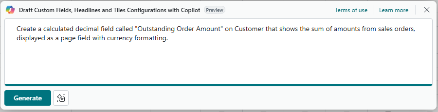 Use Copilot to create a Custom Field - 3