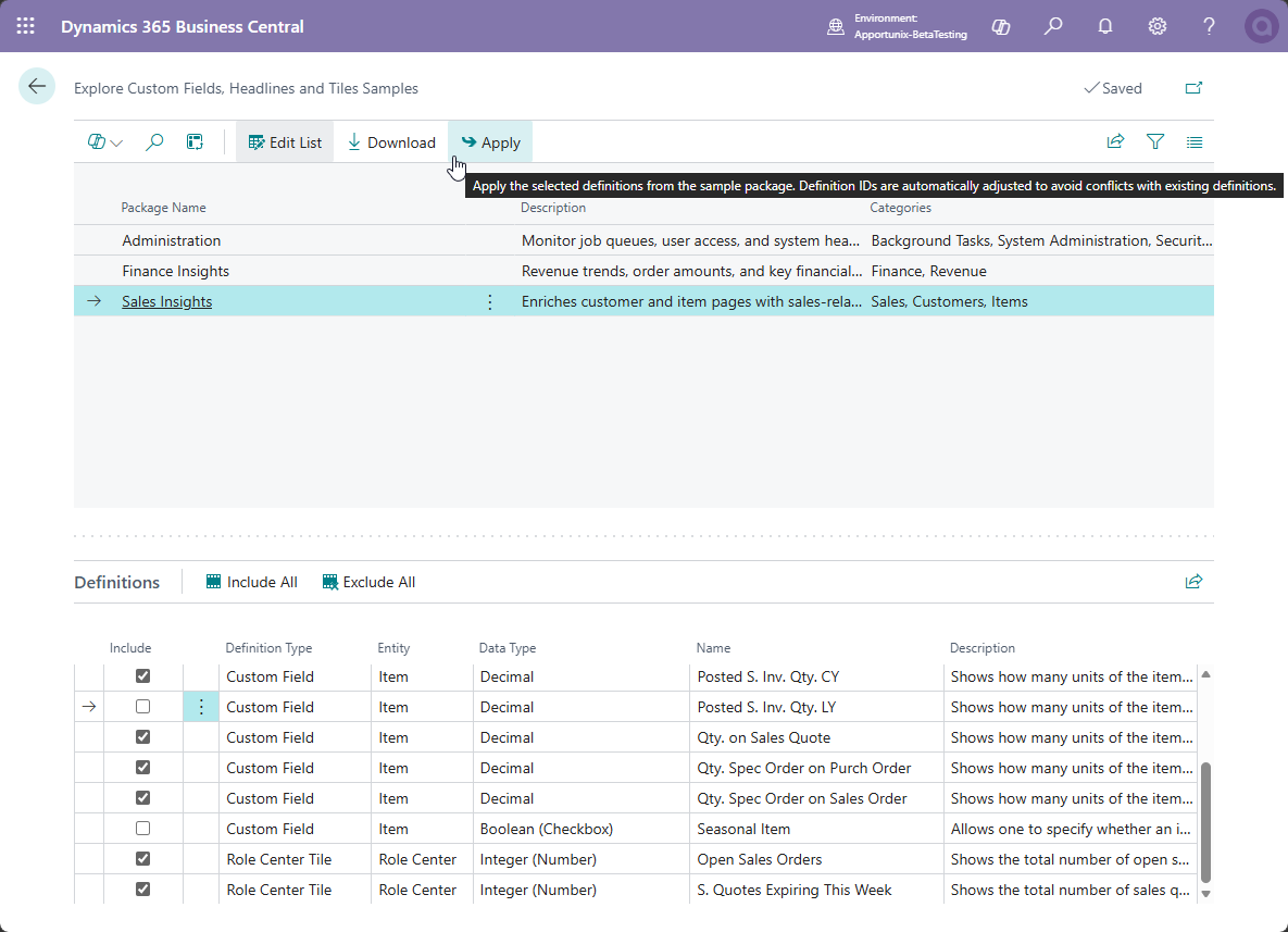 Explore Samples Page
